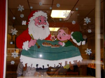 Chopstick Santa and elf Chopstick Santa and elf