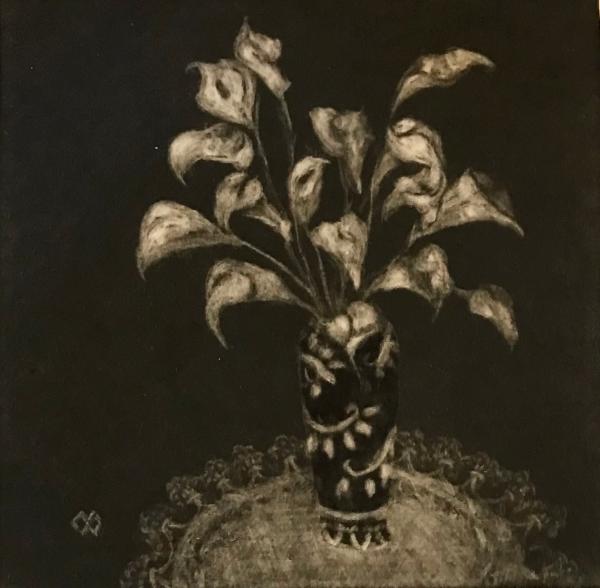 Calla Lilies in Chinese vase (D2) 