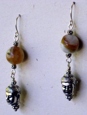 Serpentine Buddha Earrings Serpentine Buddha Earrings