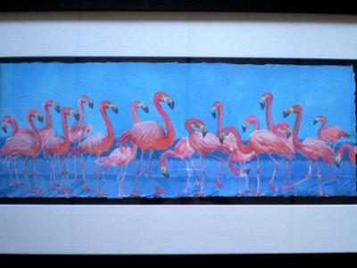SOLD-Flamingos