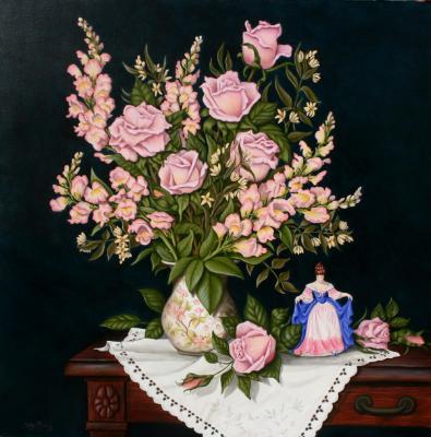 Snapdragons and Roses - ARTIST PRIVATE COLLECTION