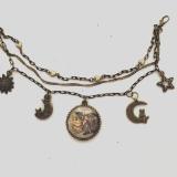 Vintage Kitty with Tree of Life medallion