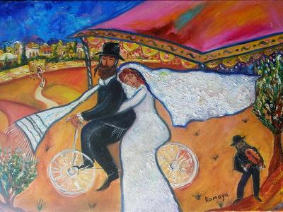 Wedding on a bicycle