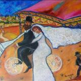 Wedding on a bicycle