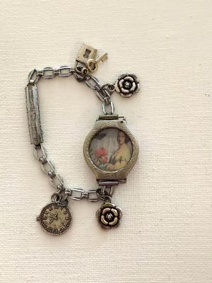 Repurposed Vintage Watch Sweetheart Bracelet Repurposed Vintage Watch Sweetheart Bracelet