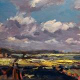 No. 41, Sunlight on Yellow Fields, Avebury, oils.