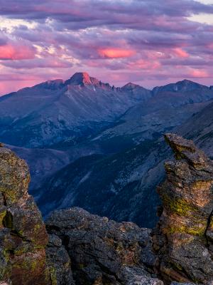 Rock Finger Longs Peak at Sunset Rock Finger Longs Peak at Sunset