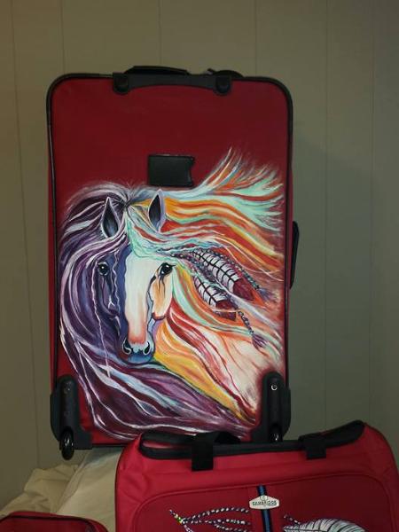 Suitcase art/personalized luggage - ART WILL TRAVEL