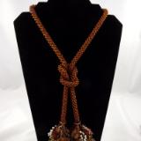 N-2 Rootbeer Crocheted Tassel Rope Necklace