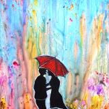 Couple on a rainy date valentine gift