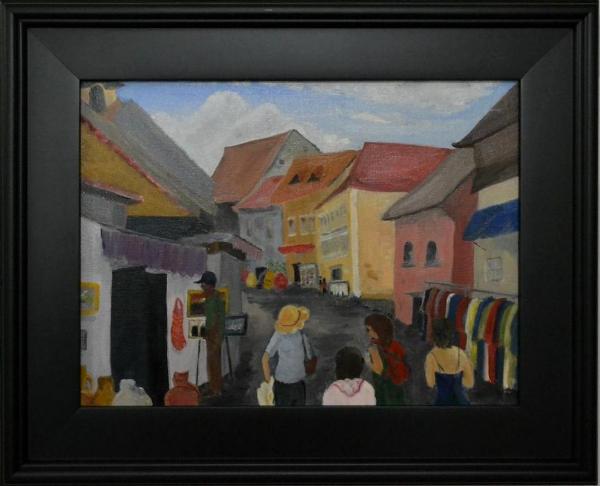 Tourist Street Shopping, 12"X16" (available)