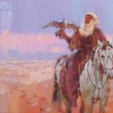 Desert Hunting - oil on canvas
