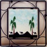 4" tile mounted in trivet