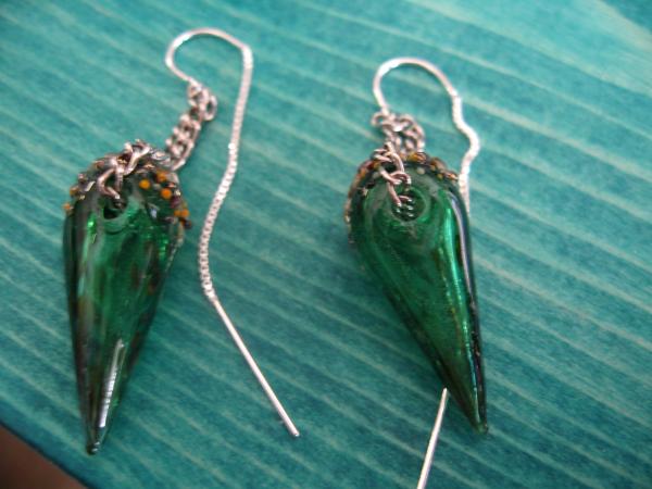 14-072 Sterling and Boro Spike Earrings