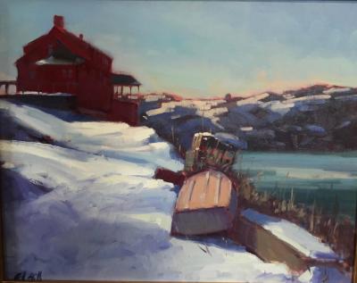 Red House in Winter 16x20" oil Red House in Winter 16x20" oil