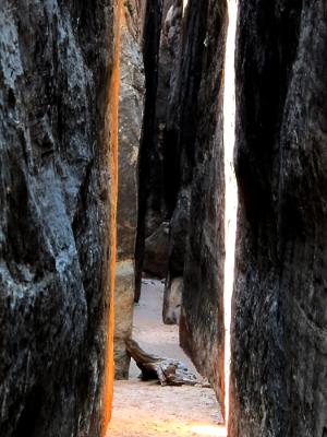 Slot canyon light shaft