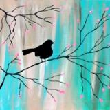 Silhouette Bird-Teal