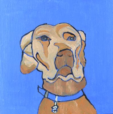 Lulu 8"x8' acrylic on wood Lulu 8"x8' acrylic on wood