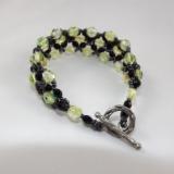 B-88 pale yellow AB & black bracelet