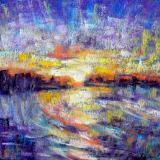 Sunset over the waters