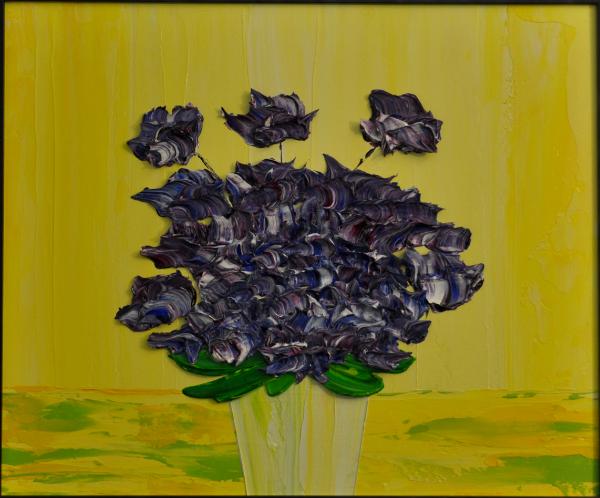 A Violet Morning 20 x 24 Acrylic on Canvas board Embellished prints available 