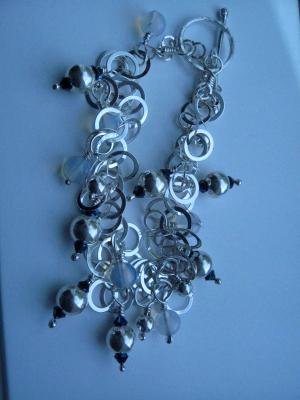 11-0057 Sterling and Swarovsky Bracelet 