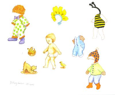 Little tot with interchangeable outfits Little tot with interchangeable outfits