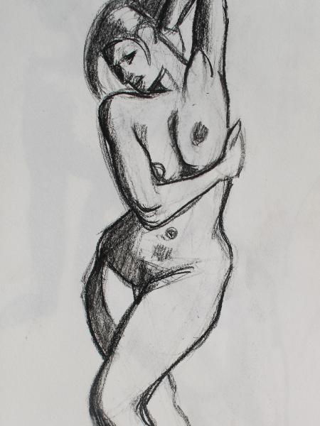 Standing Female Nude, Elbow Up