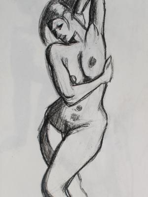 Standing Female Nude, Elbow Up