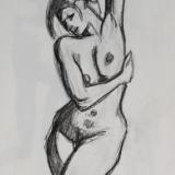 Standing Female Nude, Elbow Up