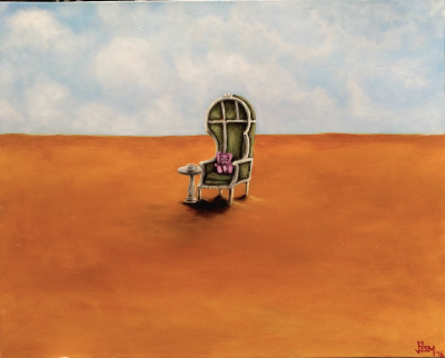 Desert Chair, oil on canvas, 24x36. 2017