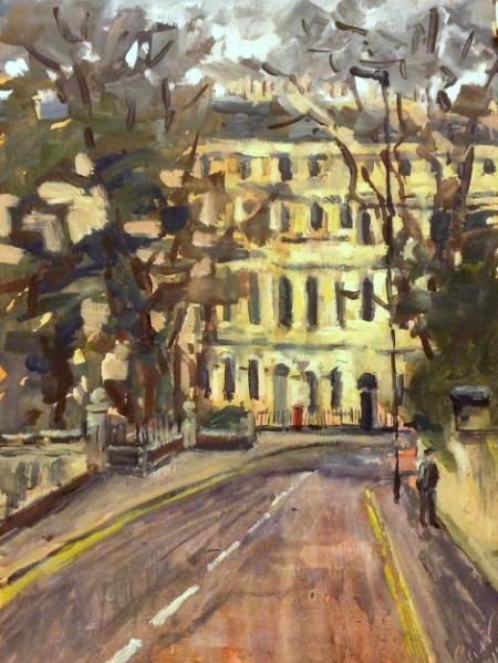 Sydney Place 6x8 ins, oils