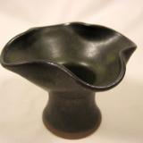 120530.K Clover-Style Flower Vase with Matte Green Glaze