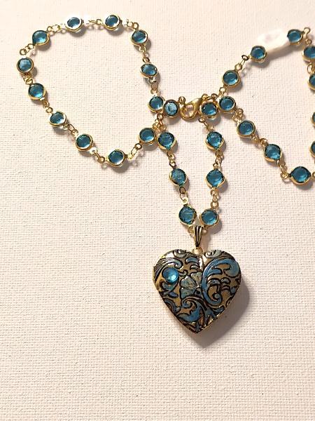 Golden heart locket