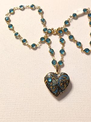 Golden heart locket