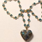 Golden heart locket
