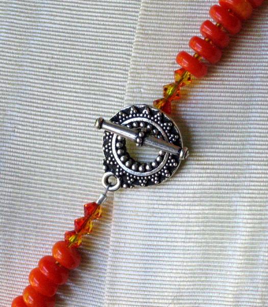 Orange Coral "Ohm" Necklace