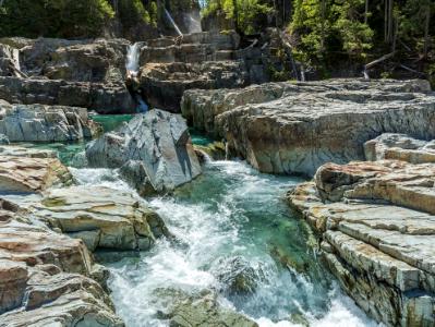 Myra Falls Limestone Cliffs and Boulders Myra Falls Limestone Cliffs and Boulders