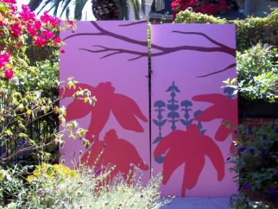 6x8ft Gardent mural san francisco pink
