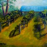 Brooks Hill Winery 8x10 panel in oils
