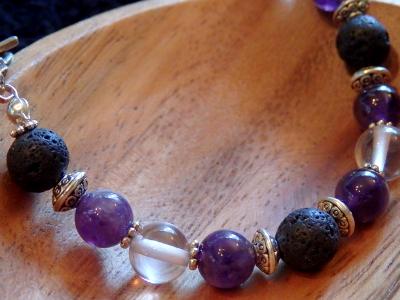 Lava & Gemstone Aromatherapy Bracelet