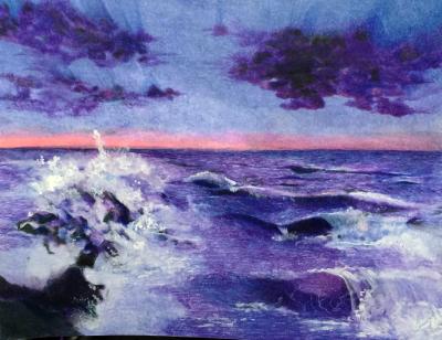 Purple seascape