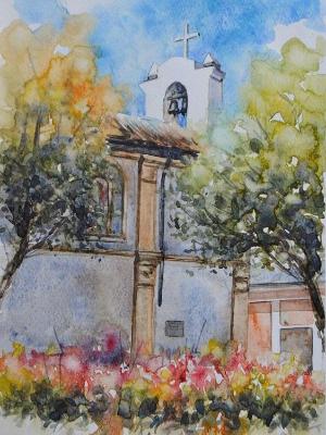 Plein air watercolor view of Quito, 35cm x 25cm, 2017 Plein air watercolor view of Quito, 35cm x 25cm, 2017