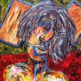 Within the swirling room she sings of that sweet lowdown