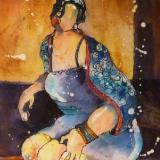 Jill Watercolor Batik ~ Sold