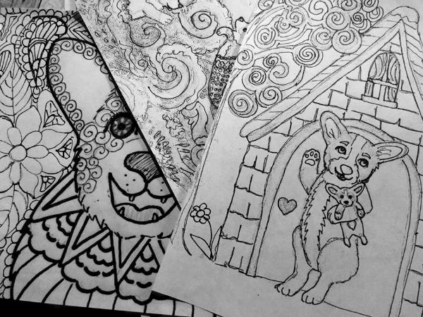 ***Flash Sale***Corgi Coloring pages USA