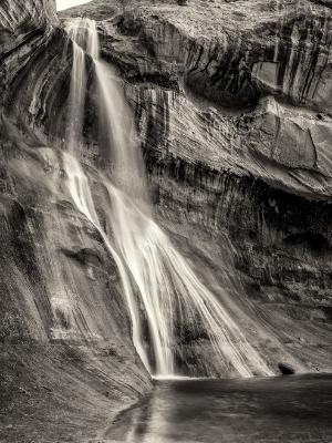 Calf Creek Falls Black and White Calf Creek Falls Black and White