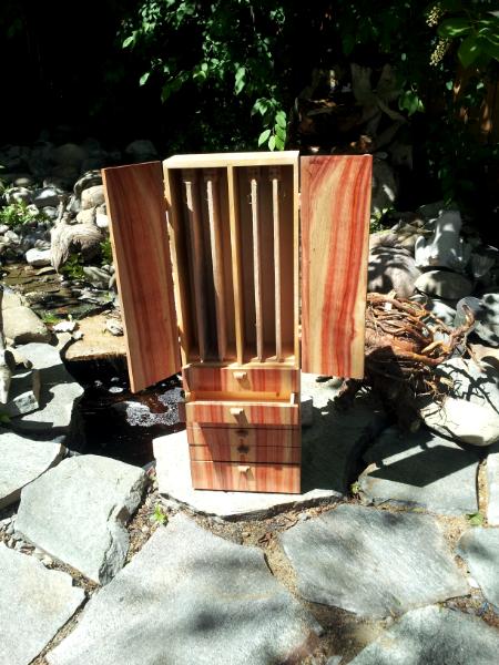 Russet Padauk Jewellery Cabinet