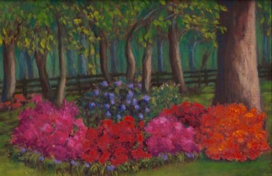 Peggy's Garden 8x10 panel in oils