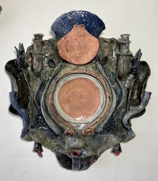 28" tall wall sconce for a Sea God